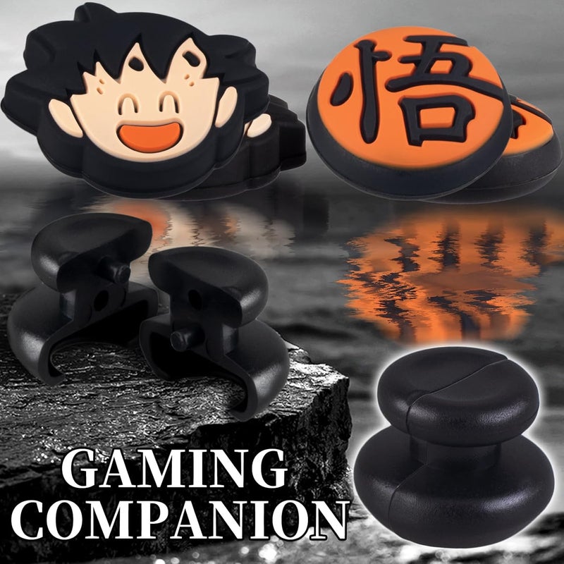 PlayRealm NO Falling Off Thumbstick Extender x 2 & Thumb Grip x 4 for xbox series & xbox one Controller (Goku) - Image 2